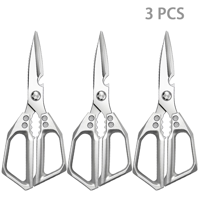 MultiGrip Stainless Steel Kitchen Shears For Meat Fish Vegetable Prep 8
