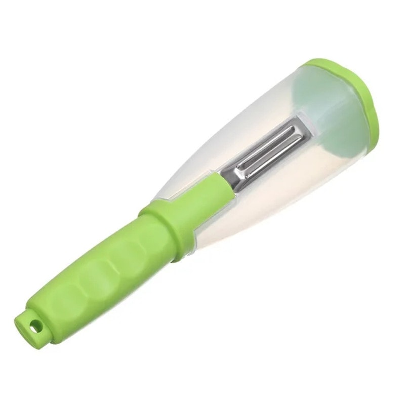 Smart Storage Vegetable Peeler with Stainless Steel Blade for Fruits & Kitchen Prep