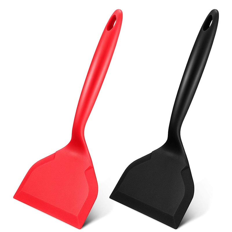 Flexible Silicone Spatula Turner For Pancakes Eggs Fish Non Stick Wide Kitchen Scraper 0