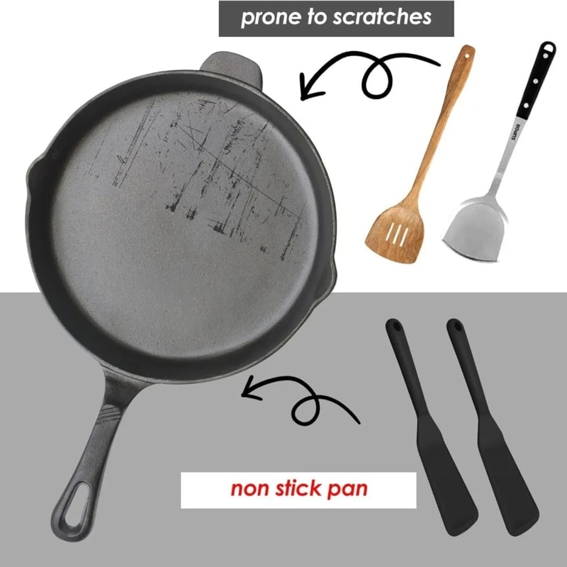 Ultra Thin Silicone Spatula for Nonstick Cookware Heat Resistant Pancake and Egg Turner