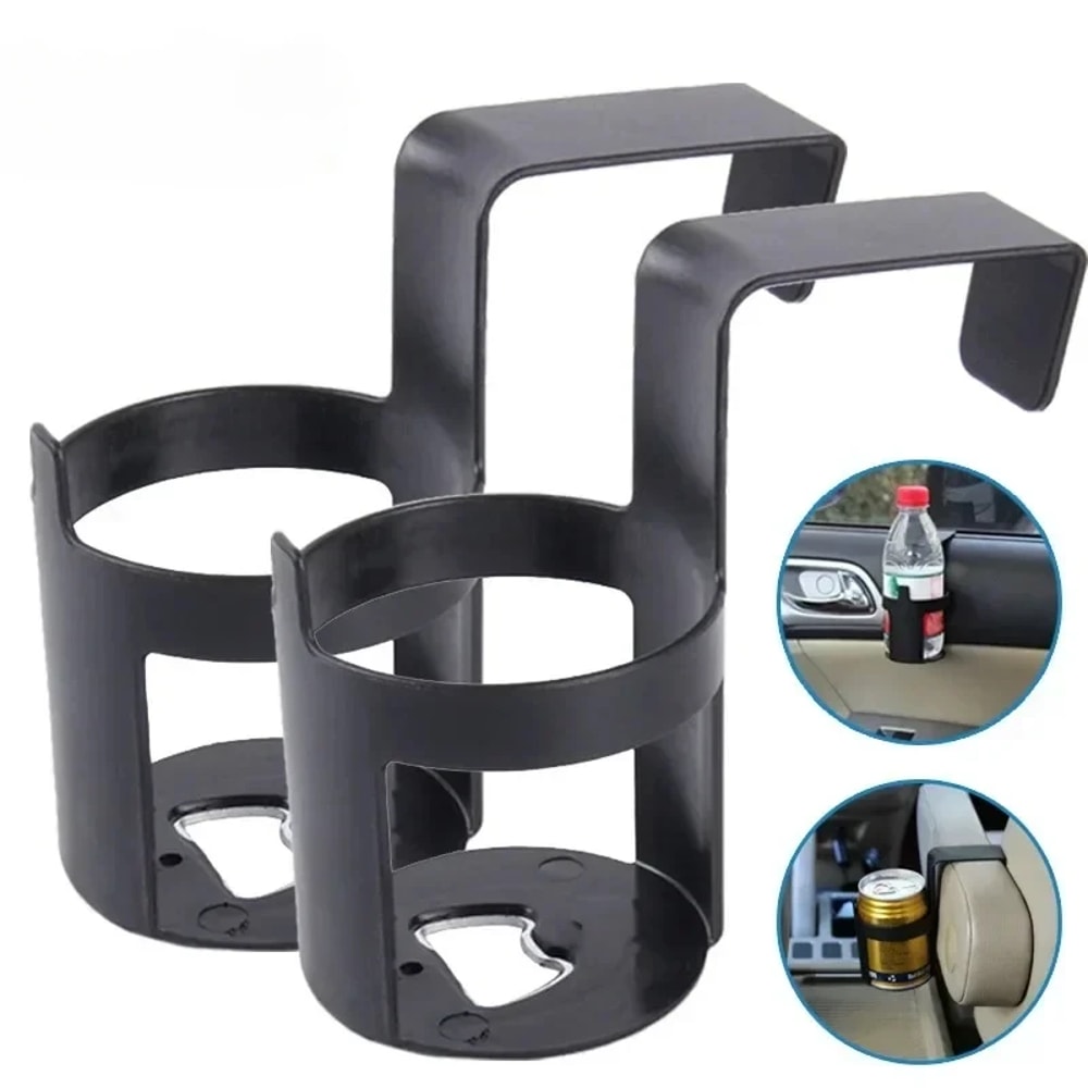 Universal Car Cup Holder Hanging Door Mount Bottle Organizer for Drinks, Phones & Essentials