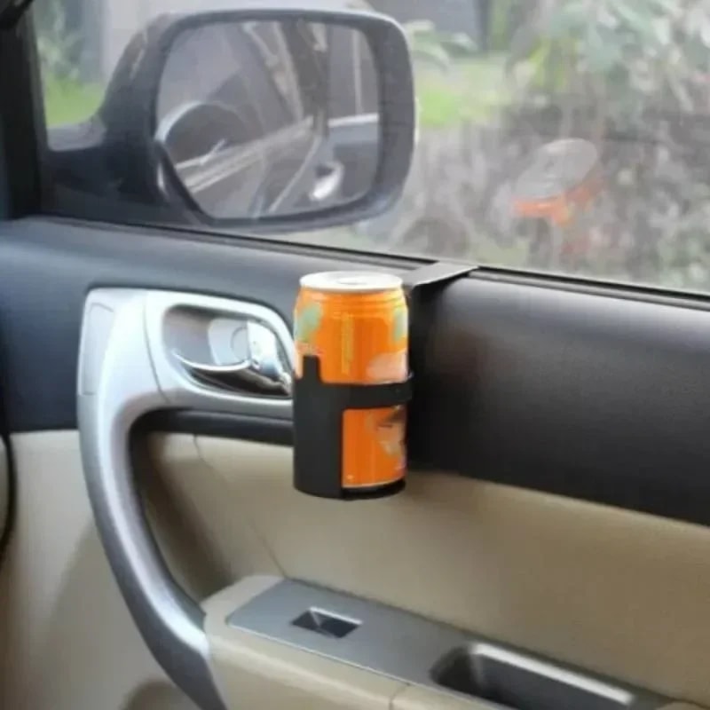 Universal Car Cup Holder Hanging Door Mount Bottle Organizer for Drinks, Phones & Essentials