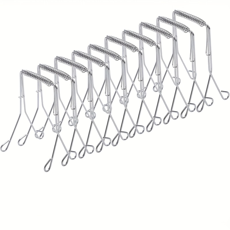 Stainless Steel Vegetable Tongs for Frying and Cooking with Serrated Grip