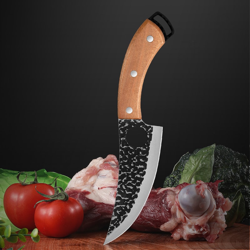 Hand Forged Butcher Chef Knife For Meat Cutting Boning Vegetable Prep 1