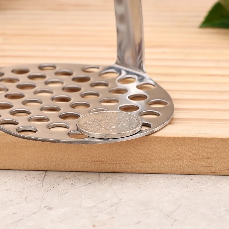Stainless Steel Potato Masher And Fruit Press For Smooth Purees And Baby Food 2