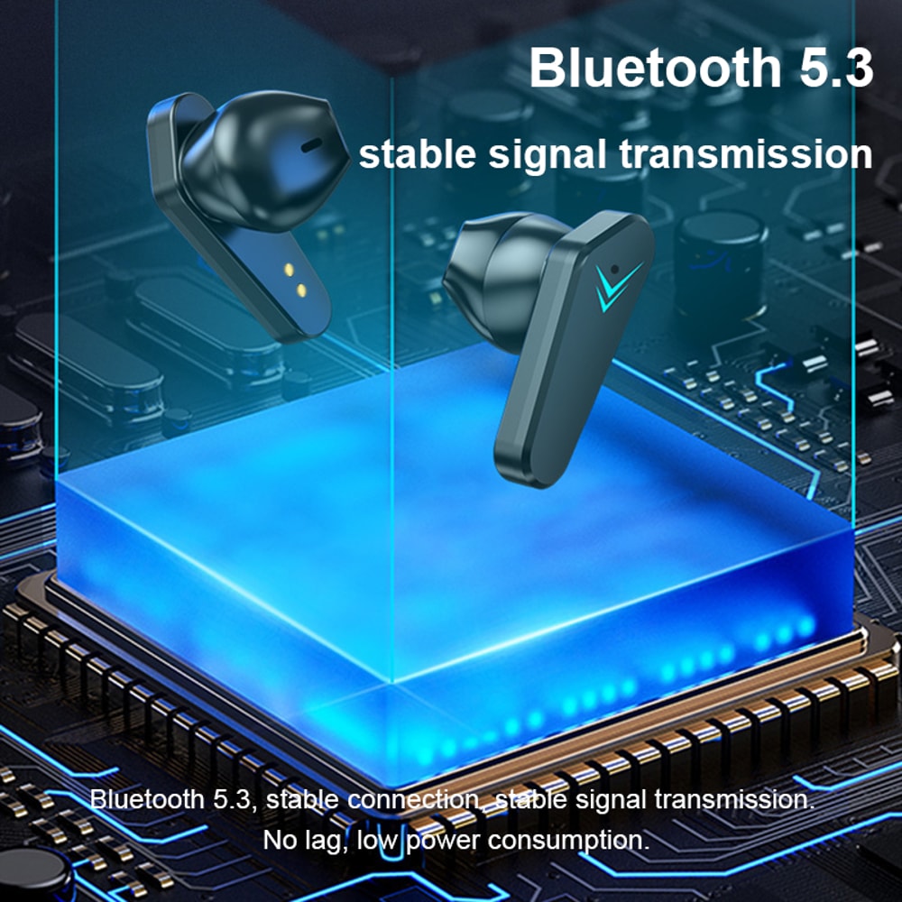 TWS Gaming Earbuds Bluetooth Earphones with HiFi Stereo Bass & Noise-Reducing Mic