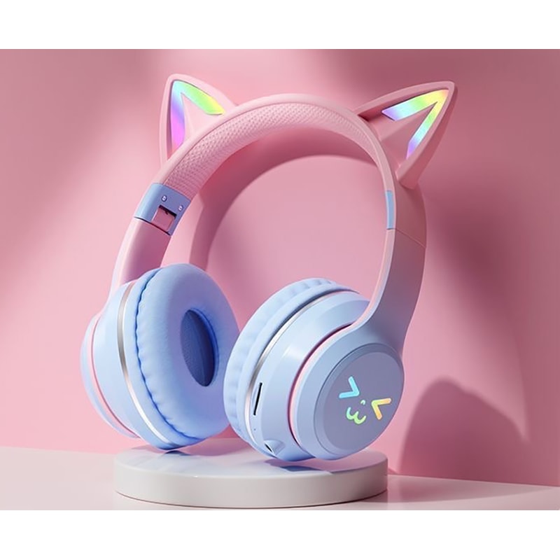 LumiCat RGB Bluetooth Headphones For Kids With LED Flashlight Cat Ears 7