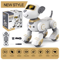 smart interactive robot dog toy with remote control, programmable puppy & music dance features