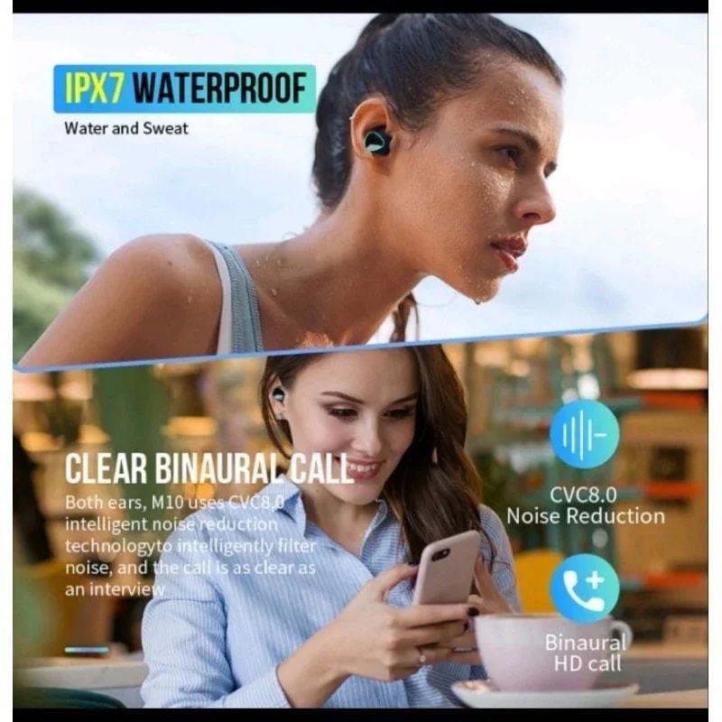 AeroBeat Wireless Earbuds With Charging Case And HD Mic 3