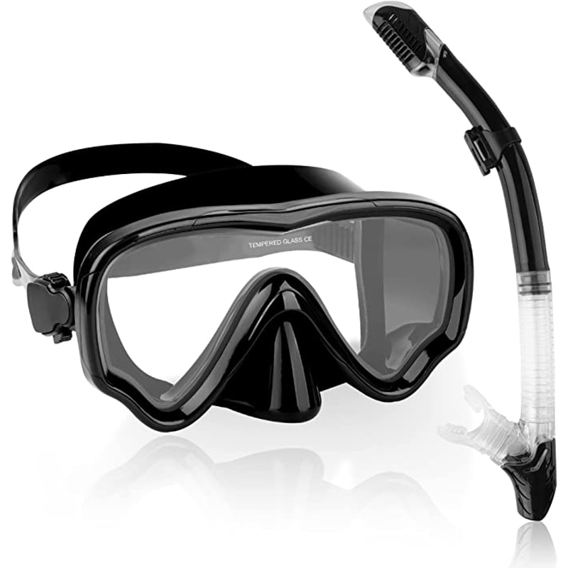 OceanView Kids & Adult Snorkel Set with Anti Fog Diving Mask and Dry Top Tube