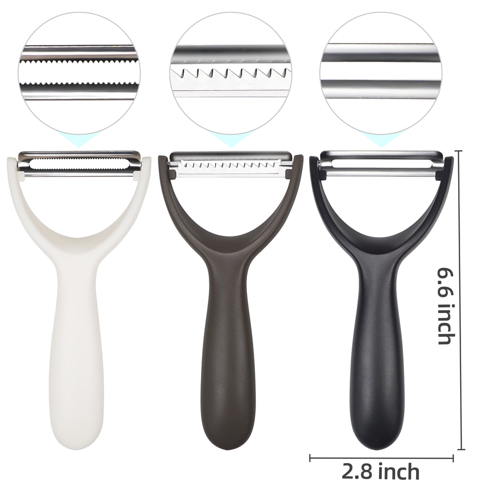Vegetable Peeler Set with Julienne Cutter and Stainless Steel Swivel Blades