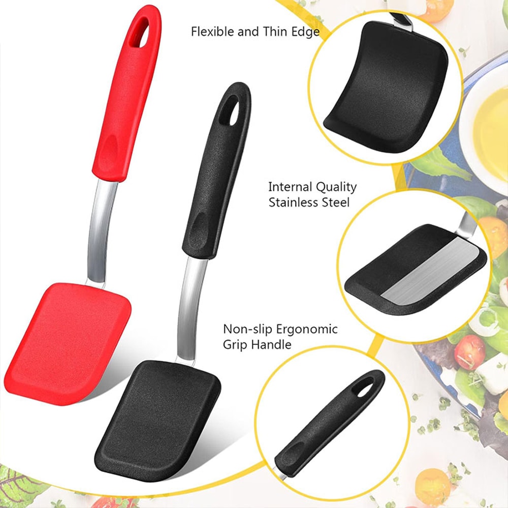 FlexiFlip Silicone Spatula Turner For Nonstick Cookware And Baking 2