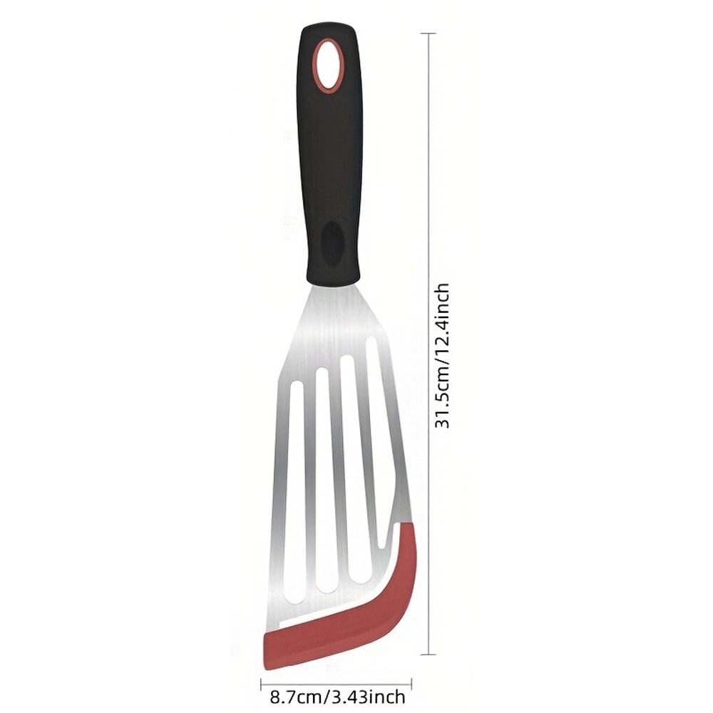 HeatShield Stainless Steel Fish Turner Spatula For Nonstick Cooking 5