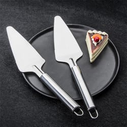 stainless steel cake server and pizza slice spatula for cakes, pies & desserts