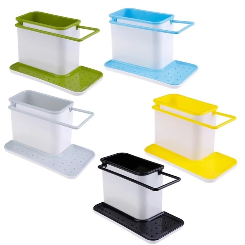 SmartSink Kitchen Sink Organizer Rack with Drip Tray & Dish Cloth Storage