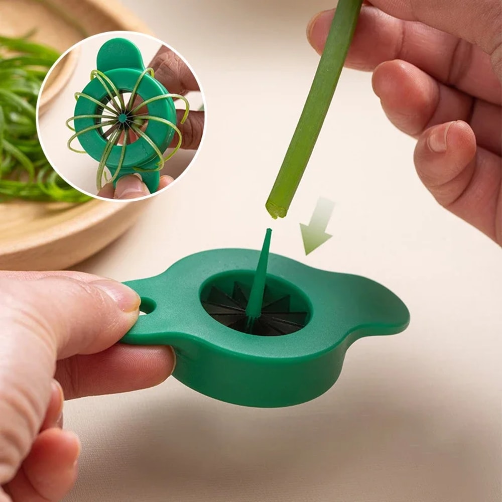 Stainless Steel Green Onion Slicer and Herb Shredder for Fast Kitchen Prep