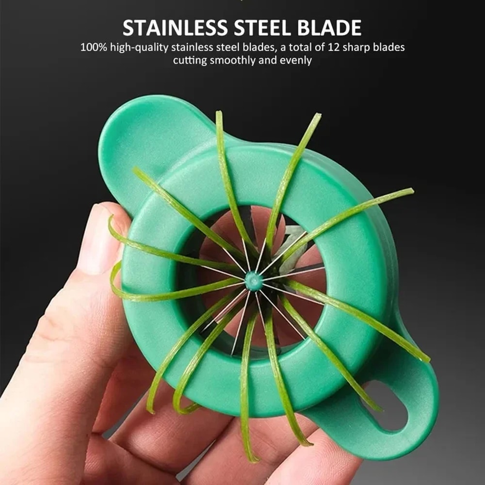 Stainless Steel Green Onion Slicer and Herb Shredder for Fast Kitchen Prep