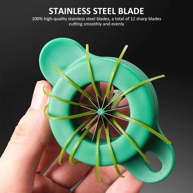Stainless Steel Green Onion Slicer and Herb Shredder for Fast Kitchen Prep