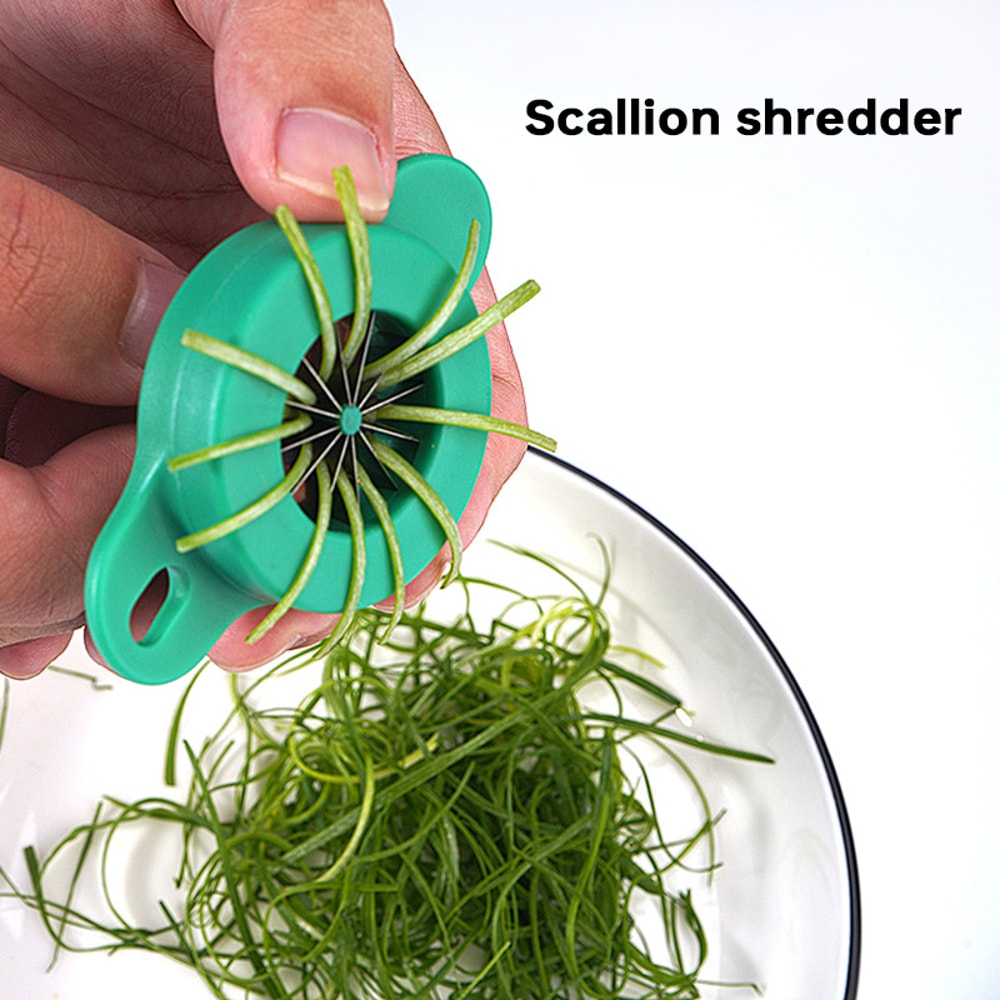 Stainless Steel Green Onion Slicer and Herb Shredder for Fast Kitchen Prep
