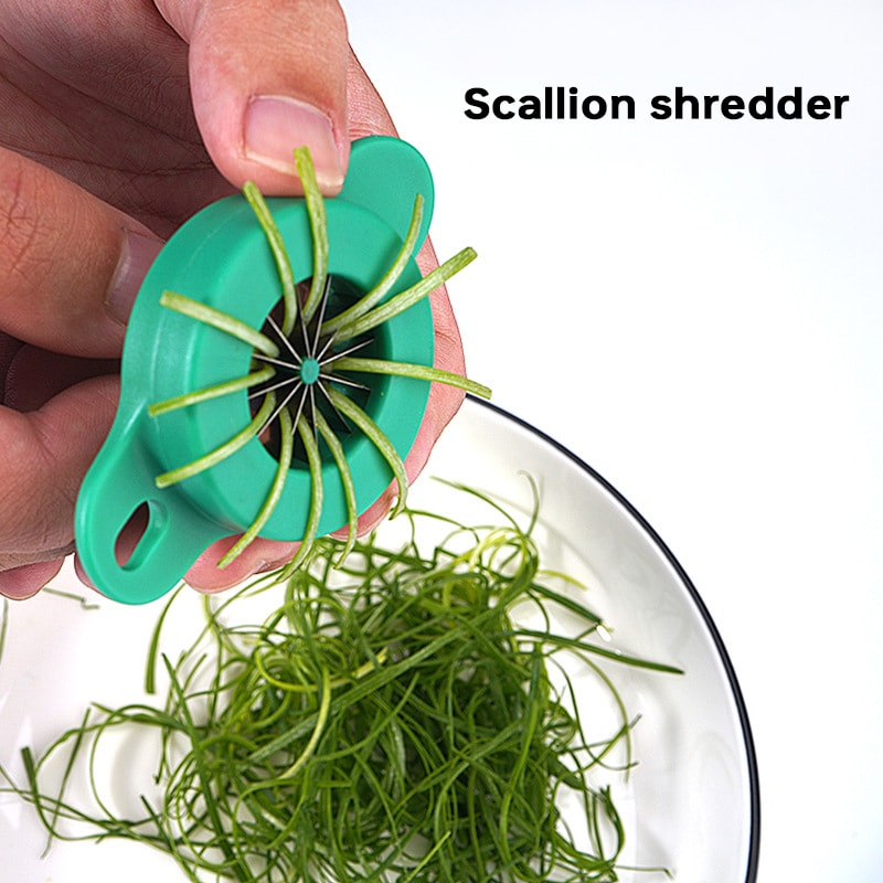 Stainless Steel Green Onion Slicer and Herb Shredder for Fast Kitchen Prep