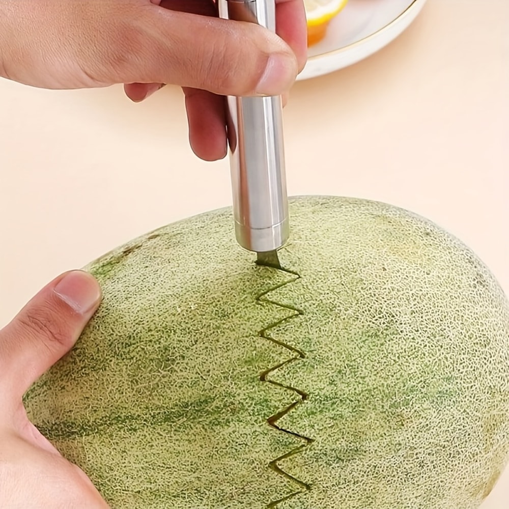 Dual-Ended Melon Baller & Fruit Carving Spoon Stainless Steel Kitchen Tool