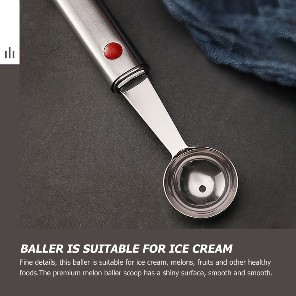 Stainless Steel Melon Baller And Ice Cream Scoop For Fruit Desserts Kitchen Prep 0