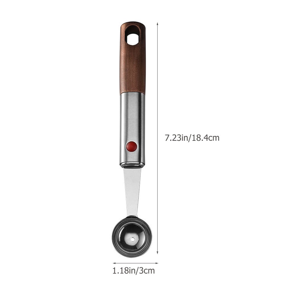 Stainless Steel Melon Baller And Ice Cream Scoop For Fruit Desserts Kitchen Prep 4