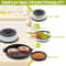 Collapsible Microwave Splatter Cover with Steaming Tray & Food Strainer Lid