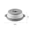 Collapsible Microwave Splatter Cover with Steaming Tray & Food Strainer Lid