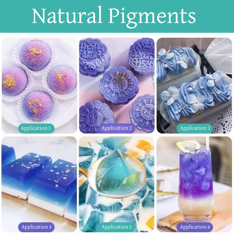 Pure Blue Butterfly Pea Flower Powder Natural Food Craft Pigment 4