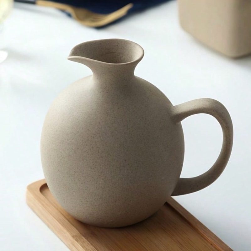 Rustic Ceramic Olive Oil Dispenser Large Capacity Soy Sauce & Chili Oil Bottle