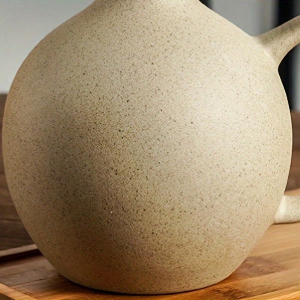 Rustic Ceramic Olive Oil Dispenser Large Capacity Soy Sauce & Chili Oil Bottle