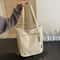 Vintage Canvas Commuter Tote Bag Large Capacity Canvas Shoulder Bag For Women 0
