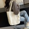 Vintage Canvas Commuter Tote Bag Large Capacity Canvas Shoulder Bag For Women 2