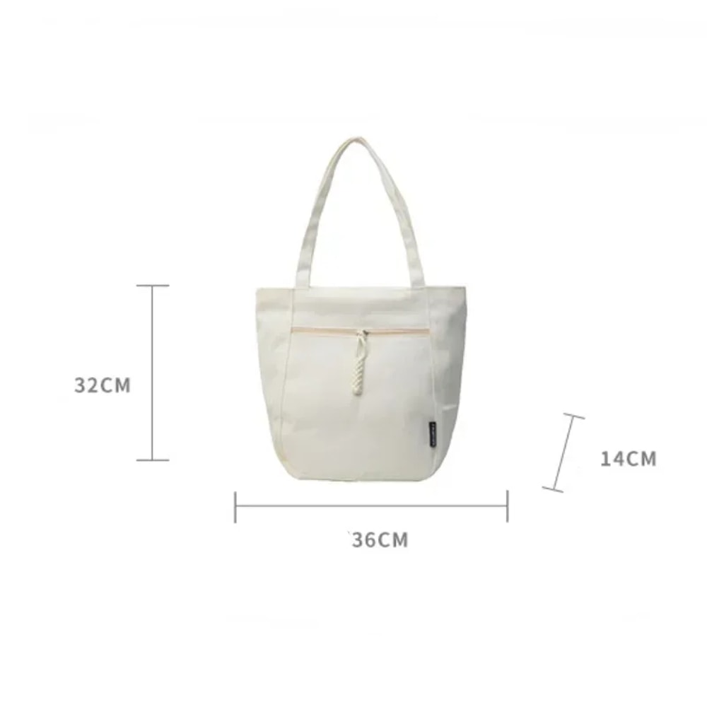 Vintage Canvas Commuter Tote Bag Large Capacity Canvas Shoulder Bag For Women 4