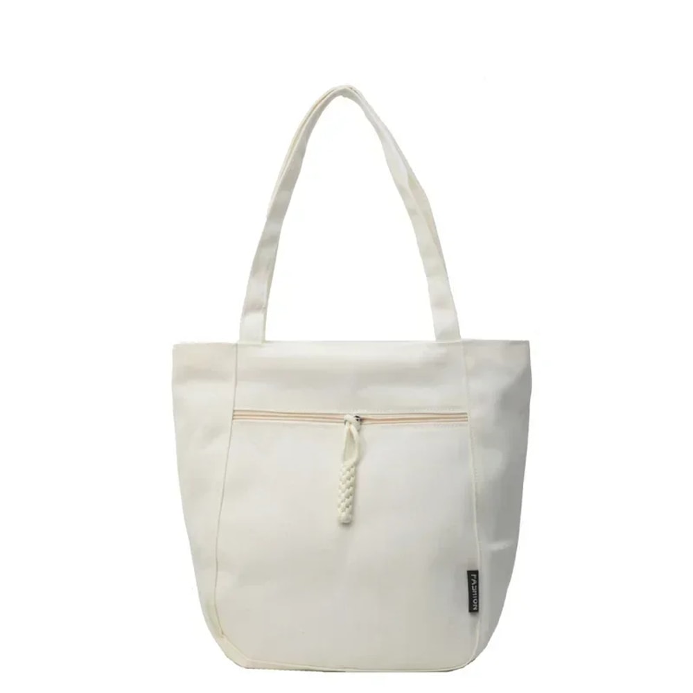 Vintage Canvas Commuter Tote Bag Large Capacity Canvas Shoulder Bag For Women 5
