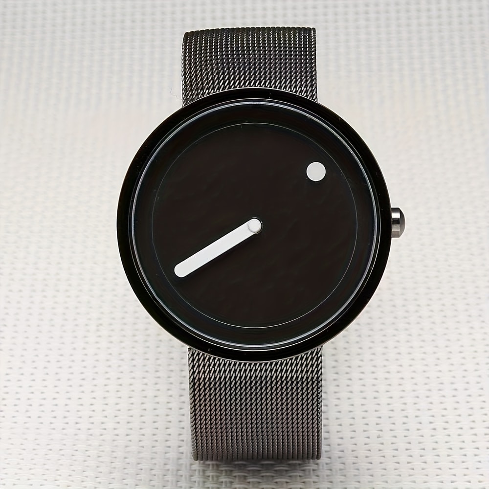 Nordic Dot Dial Minimalist Watch with Stainless Steel Band for Men & Women