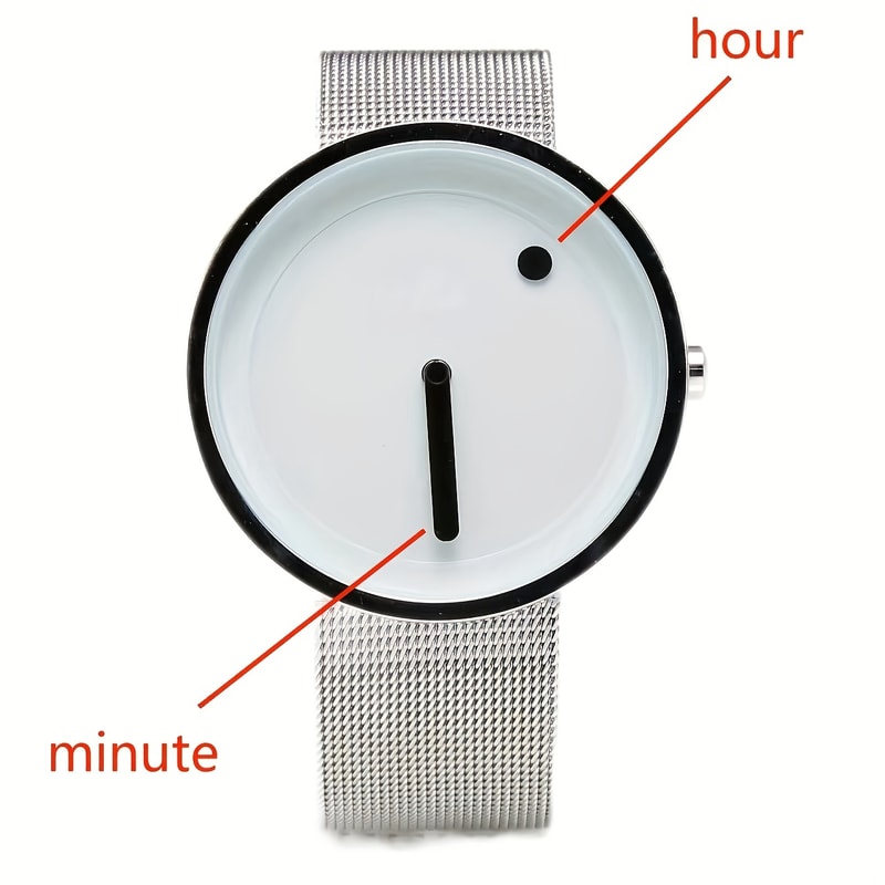 Nordic Dot Dial Minimalist Watch with Stainless Steel Band for Men & Women