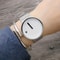 Nordic Dot Dial Minimalist Watch with Stainless Steel Band for Men & Women