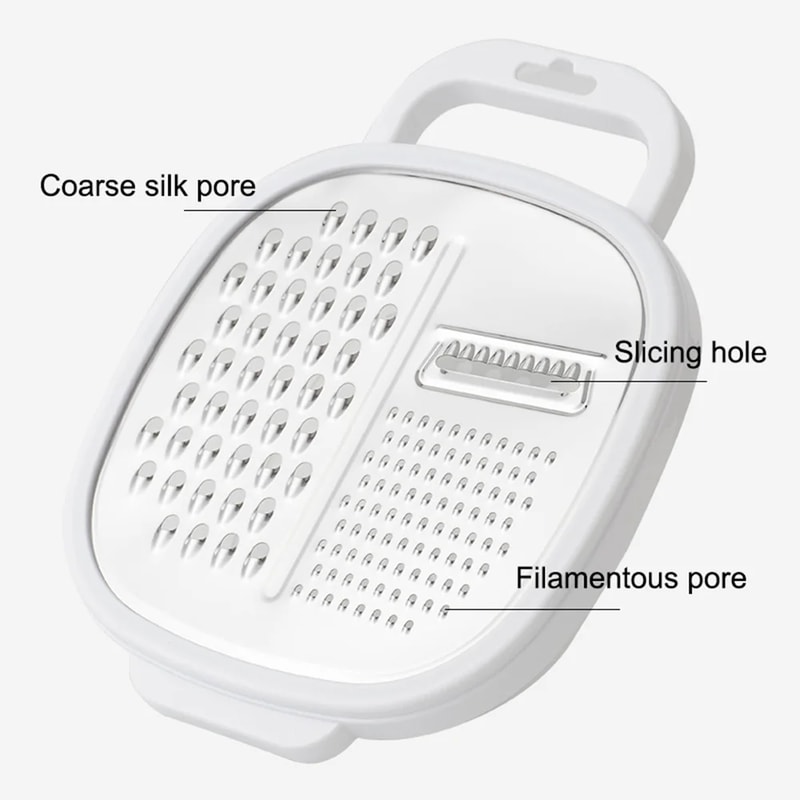 FreshPrep Stainless Steel Cheese Grater & Vegetable Peeler Set with Storage Container