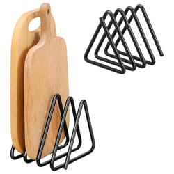 heavy duty cutting board organizer rack for kitchen counter & cabinet storage