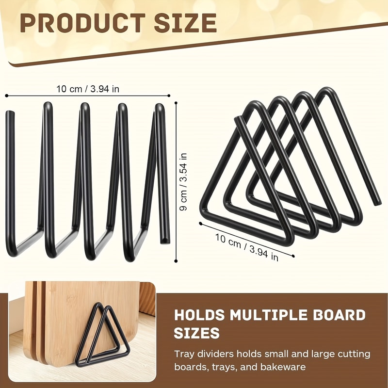 Heavy Duty Cutting Board Organizer Rack For Kitchen Counter Cabinet Storage 2
