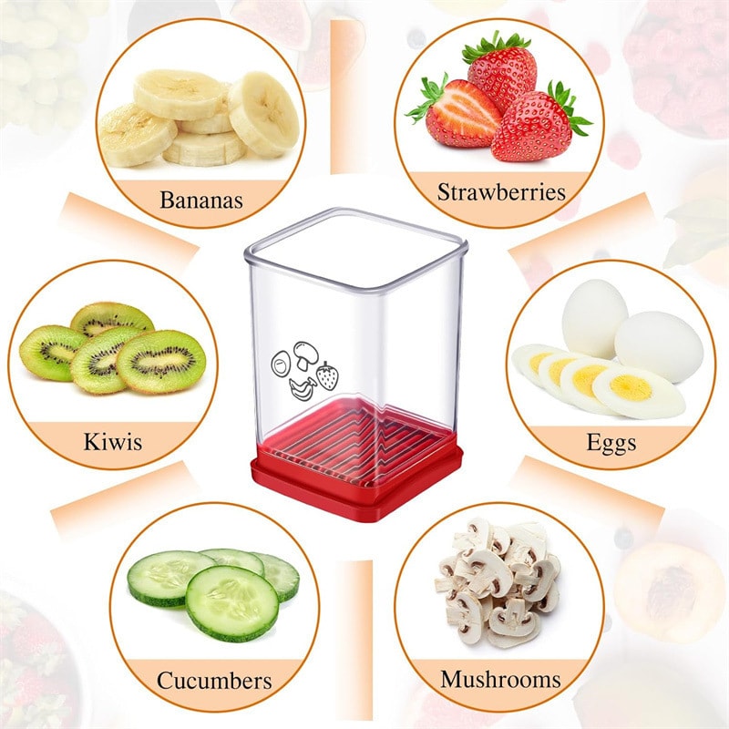 QuickSlice Fruit Vegetable Cup Slicer For Bananas Strawberries More 1
