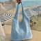 Boho Knit Tote Bag Large Capacity Shoulder Shopping Bag For Everyday Travel 0