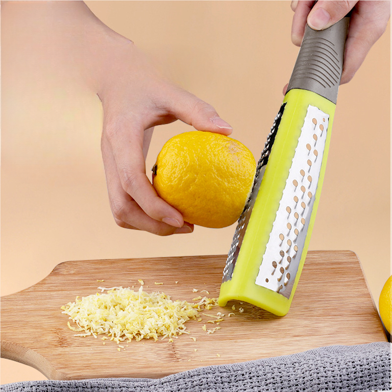 Dual-Sided Stainless Steel Ginger Grater & Cheese Grater for Garlic, Lemon Zest & Vegetables