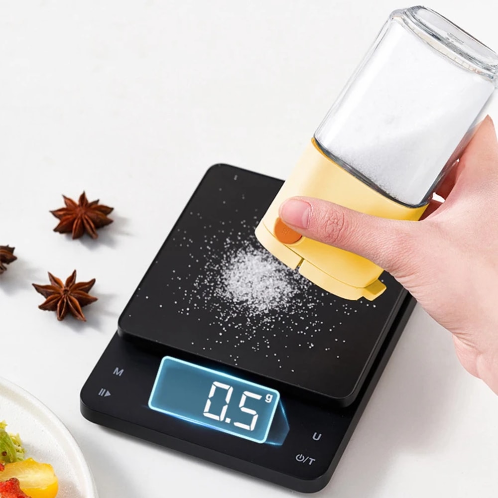 Precision Press Glass Spice Dispenser For Smart Salt Seasoning Control 2