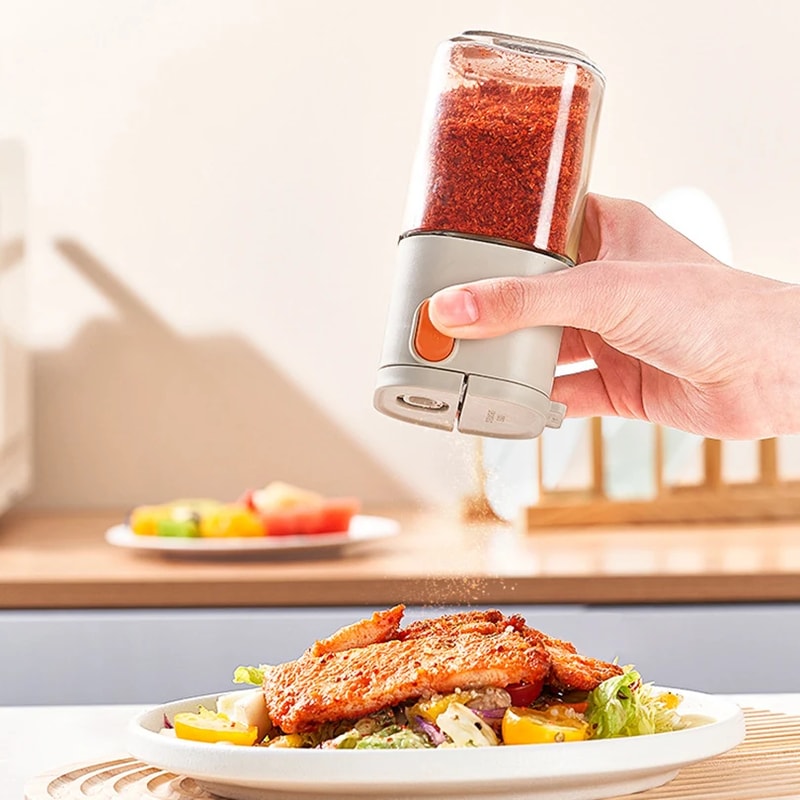 Precision Press Glass Spice Dispenser For Smart Salt Seasoning Control 3