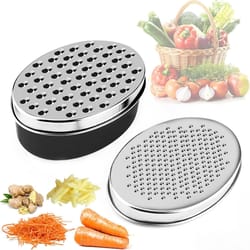 freshprep cheese grater with container lid stainless steel kitchen grater for cheese garlic & ginger