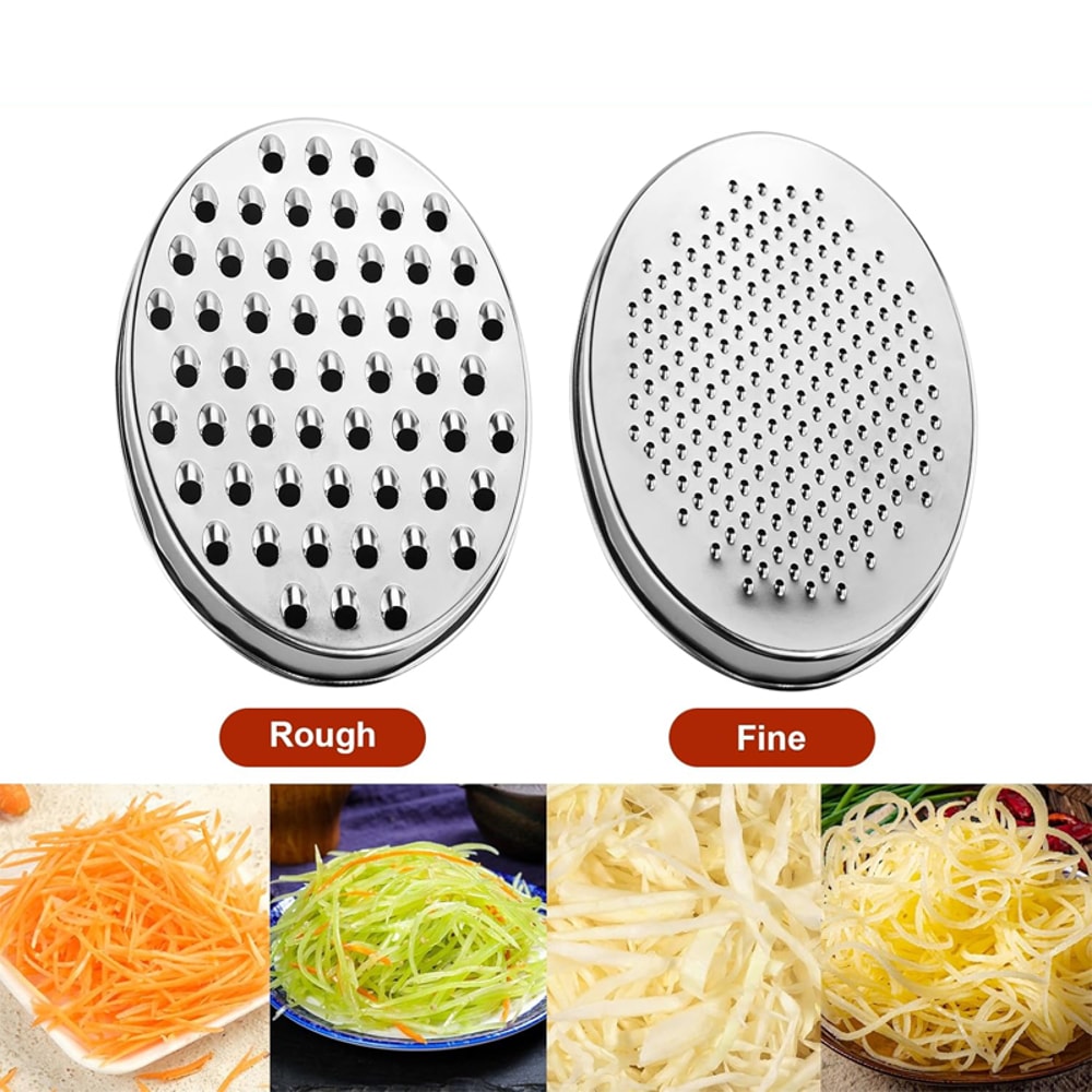 FreshPrep Cheese Grater with Container Lid Stainless Steel Kitchen Grater for Cheese Garlic & Ginger