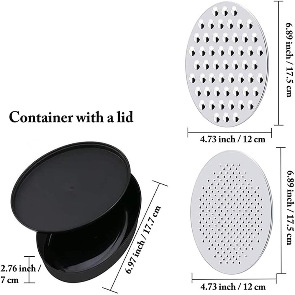 FreshPrep Cheese Grater with Container Lid Stainless Steel Kitchen Grater for Cheese Garlic & Ginger